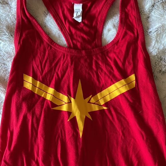 Wonder Woman Tank Top Halloween Costume Super Hero athletic Running Marvel - Picture 2 of 5